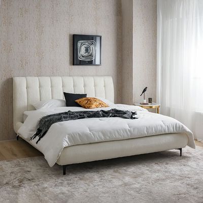 Ember 180x200 Upholstered King Bed-Natural