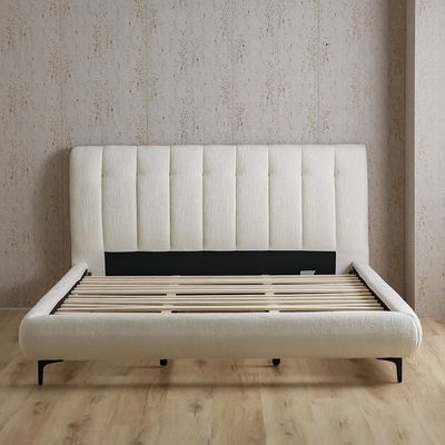 Ember 180x200 Upholstered King Bed-Natural