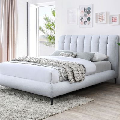 Ember 180x200 Upholstered King Bed-Natural
