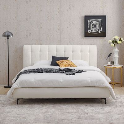 Ember 180x200 Upholstered King Bed-Natural