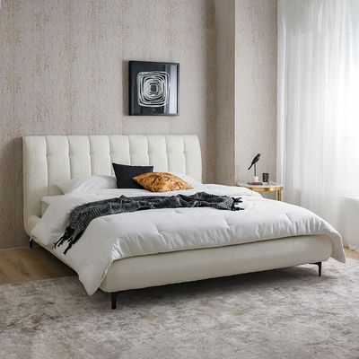 Ember 180x200 Upholstered King Bed-Natural