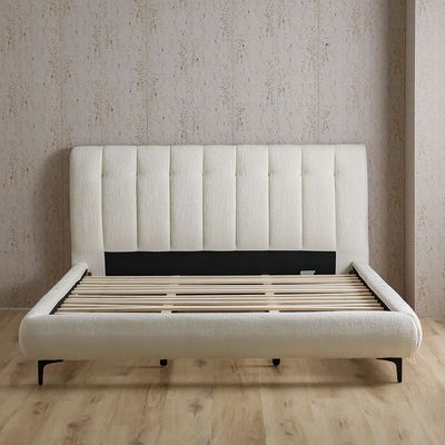 Ember 180x200 Upholstered King Bed-Natural