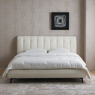Ember 180x200 Upholstered King Bed-Natural
