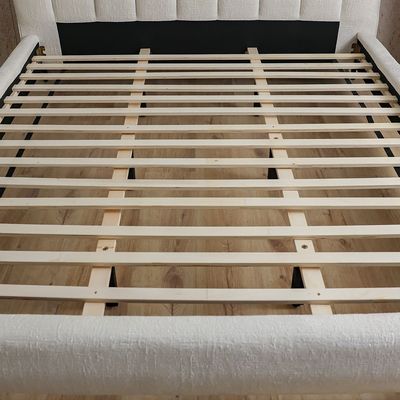 Ember 180x200 Upholstered King Bed-Natural