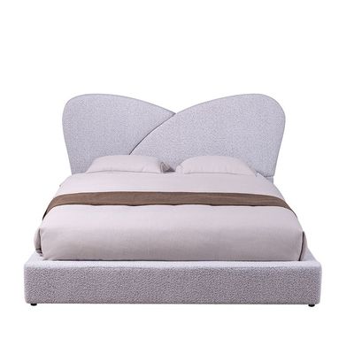 Petal 150 X 200 Upholstered Queen Bed - White