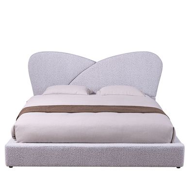 Petal 180 X 200 Upholstered King Bed - White