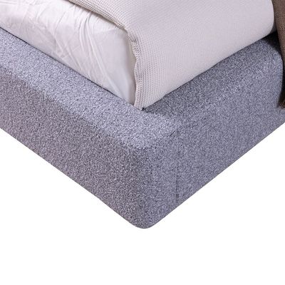 Petal 150 X 200 Upholstered Queen Bed - Grey