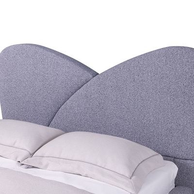 Petal 150 X 200 Upholstered Queen Bed - Grey
