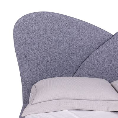 Petal 150 X 200 Upholstered Queen Bed - Grey