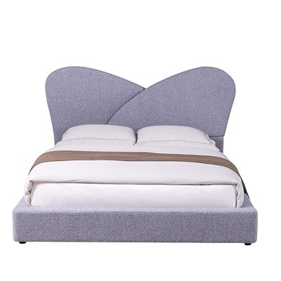 Petal 180 X 200 Upholstered King Bed - Grey