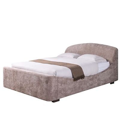 Boat 150 X 200 Upholstered Queen Bed - Brown