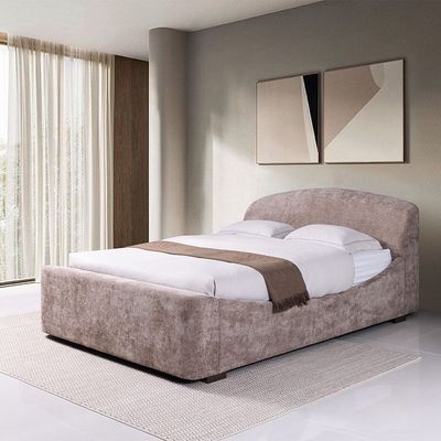 Boat 150 X 200 Upholstered Queen Bed - Brown