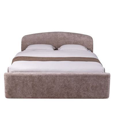 Boat 180 X 200 Upholstered King Bed - Brown