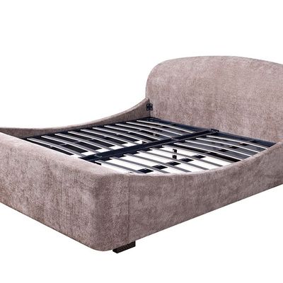 Boat 180 X 200 Upholstered King Bed - Brown