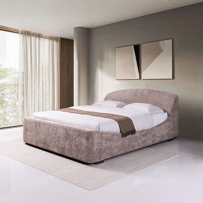 Boat 180 X 200 Upholstered King Bed - Brown