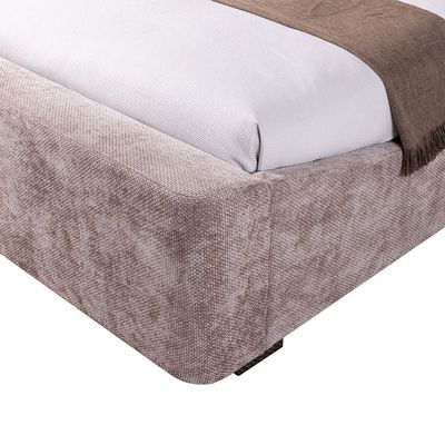 Boat 180 X 200 Upholstered King Bed - Brown