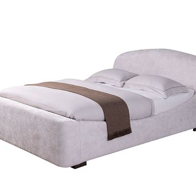 Boat 150 X 200 Upholstered Queen Bed - Dark Cream