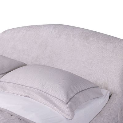 Boat 150 X 200 Upholstered Queen Bed - Dark Cream