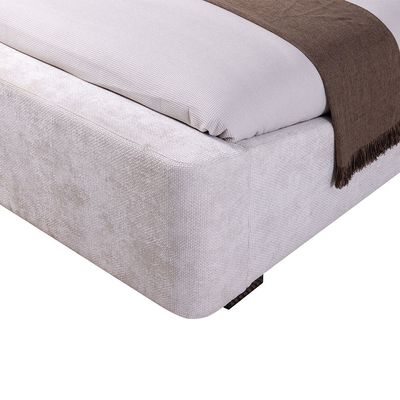 Boat 150 X 200 Upholstered Queen Bed - Dark Cream