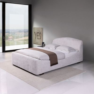 Boat 150 X 200 Upholstered Queen Bed - Dark Cream