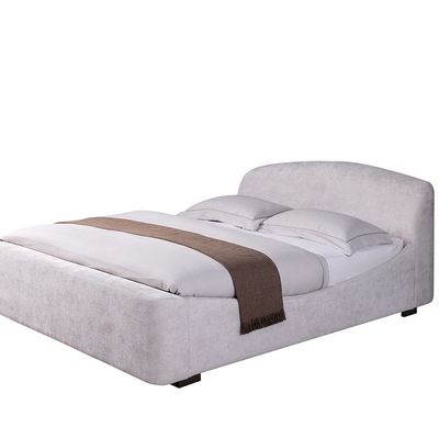 Boat 180 X 200 Upholstered King Bed - Dark Cream