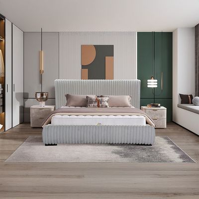 Fritz 150X200 Queen Bed -  L.Grey
