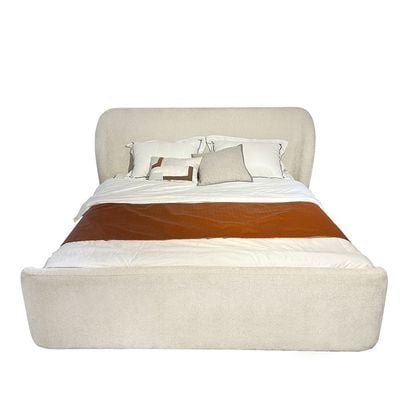 Orion 180x200 Upholstered King Bed - Beige