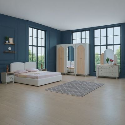 Reena 180 X 200 Upholesterd King Bed - Beige