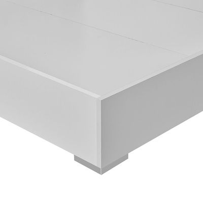 Sparkle 180X200 Bed With Upholstered Headboard & LED-HG White & Beige