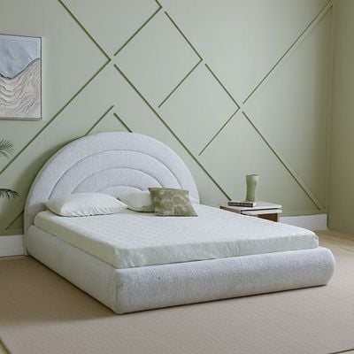 Dreamscape 160x200 Upholstered Queen Bed-Light Beige