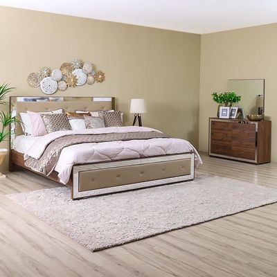 Ezekiel Bedroom Set - Walnut/Mirror