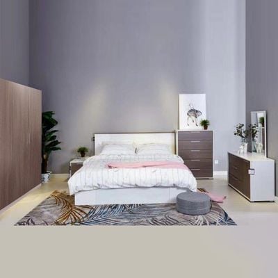 Thomas Bedroom Set - White / Walnut