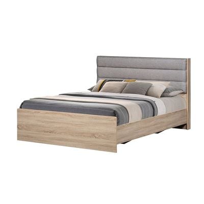 Bali 160x200 Queen Bed+2Nightstands+Dresser+Mirror-Light Oak