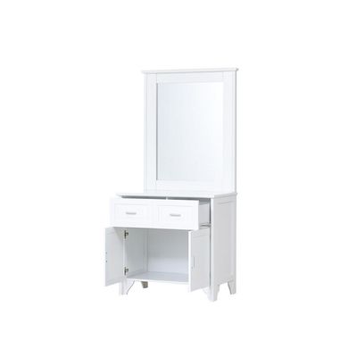 Adria Dresser with Mirror and Stool - White