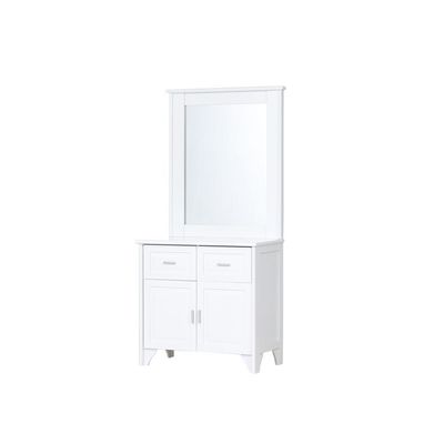 Adria Dresser with Mirror and Stool - White