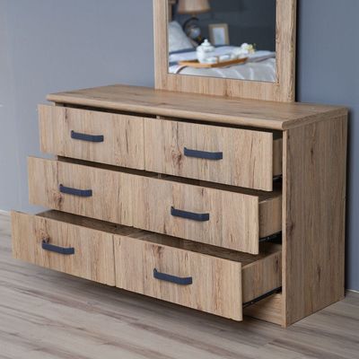 Raymond Dresser with Mirror - Summer Oak -2 Year Warranty