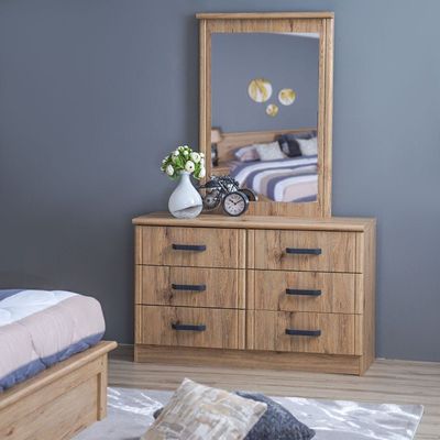 Raymond Dresser with Mirror - Summer Oak -2 Year Warranty