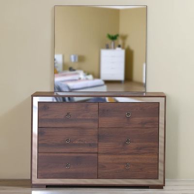 Ezekiel Dresser with Mirror - Walnut / Mirror