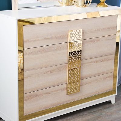 Helga L 120 x W 42 x H 102 cm Dresser with Mirror - 2 Years Warranty