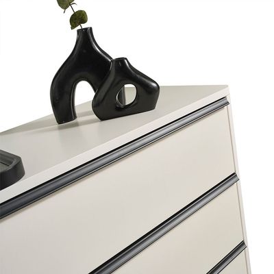 Jehangir  Dresser with Mirror - White / Black