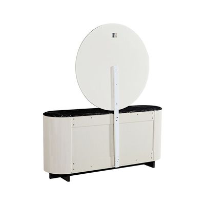 Krisalis Dresser with Mirror and Stool - Beige/Black - With 2-Year Warranty