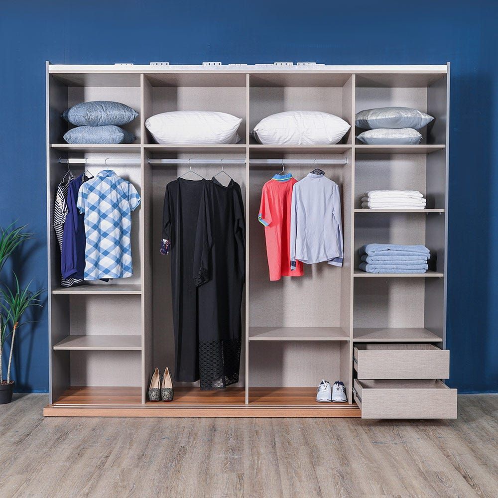 Buy Mango Sliding Door Wardrobe - Deep Grey Online in Oman | Danube Home, image size:1000x1000