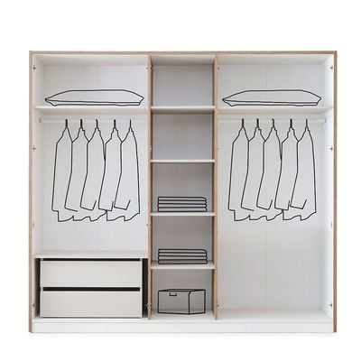 Gordion 5 Door Wardrobe - 2 Years Warranty