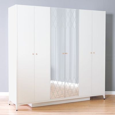 New Aloha 6 Door Wardrobe - 2 Years Warranty