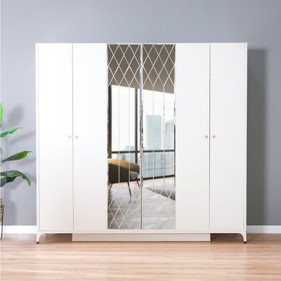 New Aloha 6 Door Wardrobe - 2 Years Warranty