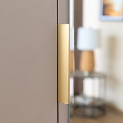 Helen Five door Wardrobe  - Grey / Gold