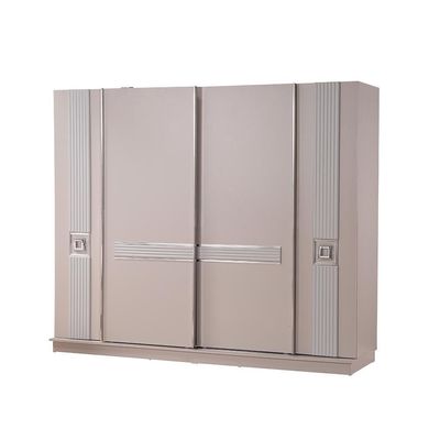 Seychelles Sliding Door Wardrobe - Powder White/Silver - With 2-Year Warranty