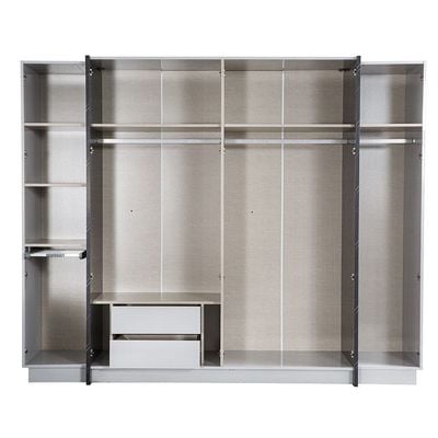 Form 6 Door Wardrobe - Grey / Black