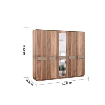 Bohem 5 Door Wardrobe - 2 Years Warranty