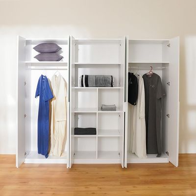 Serenity 6-Door Wardrobe - White - With 2-Year Warranty